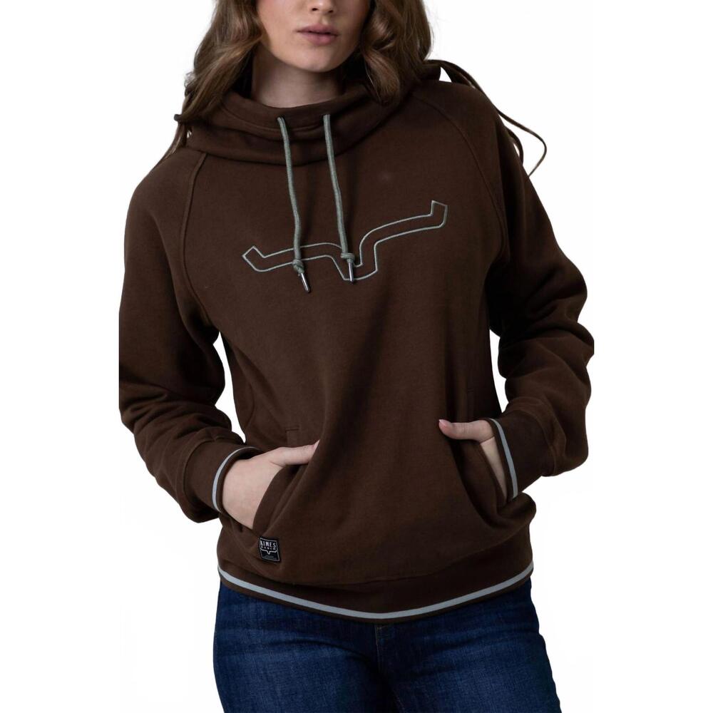 NEW KIMES RANCH women's two scoops hoodie in brown
